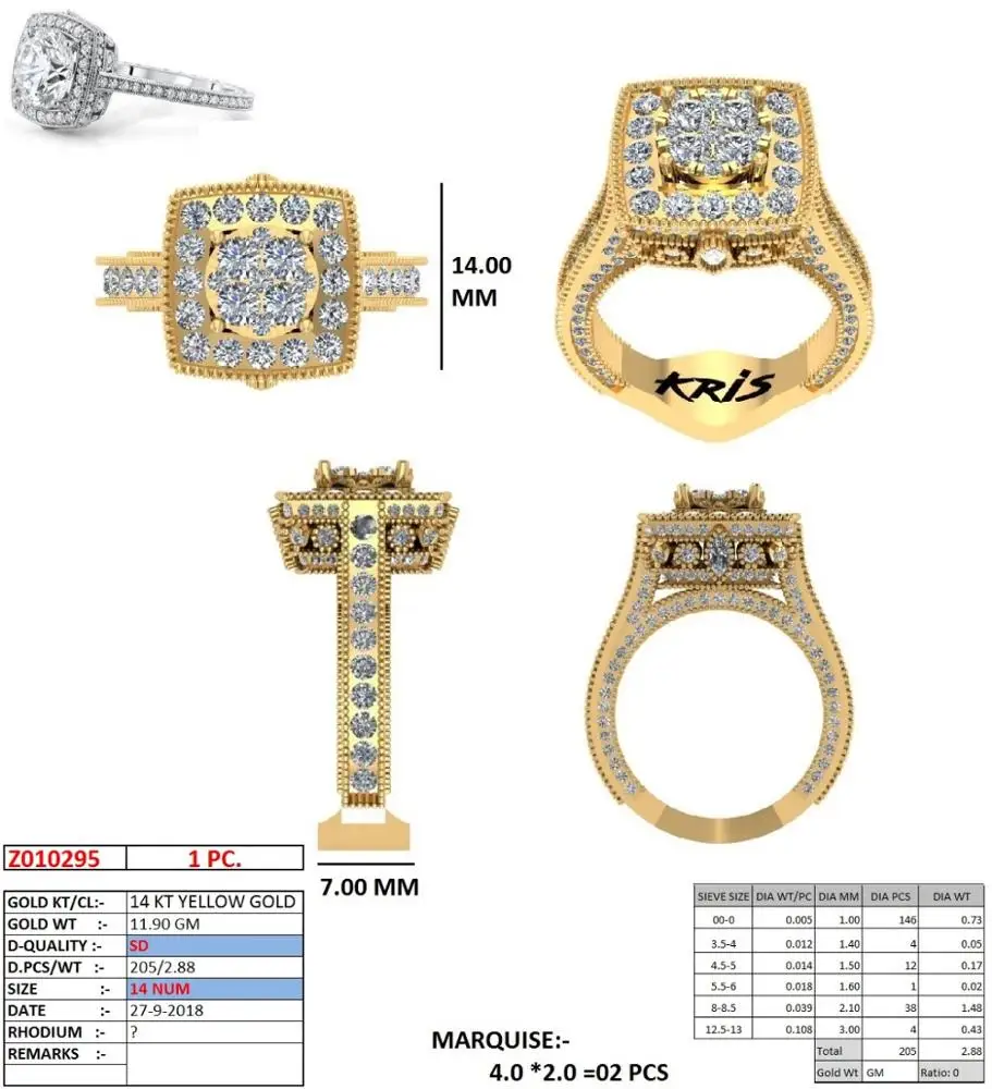 Antique Design 14Kt Yellow Gold Custom Ring Diamond 11.90 Grams Engagement Wedding Party Gift Vintage Style Real Diamond Rings