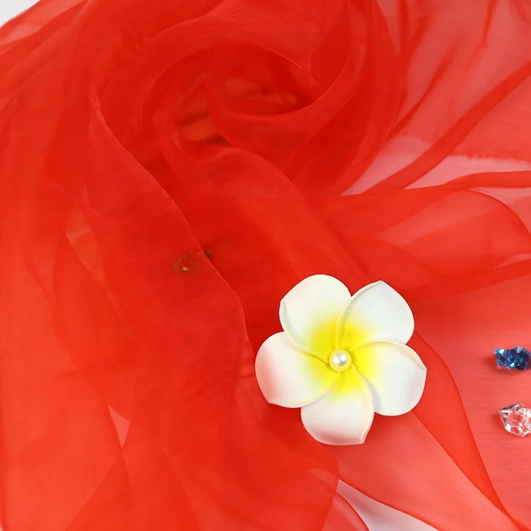 Hot Selling Organza chiffon gauze transparent fabric for wedding and packaging