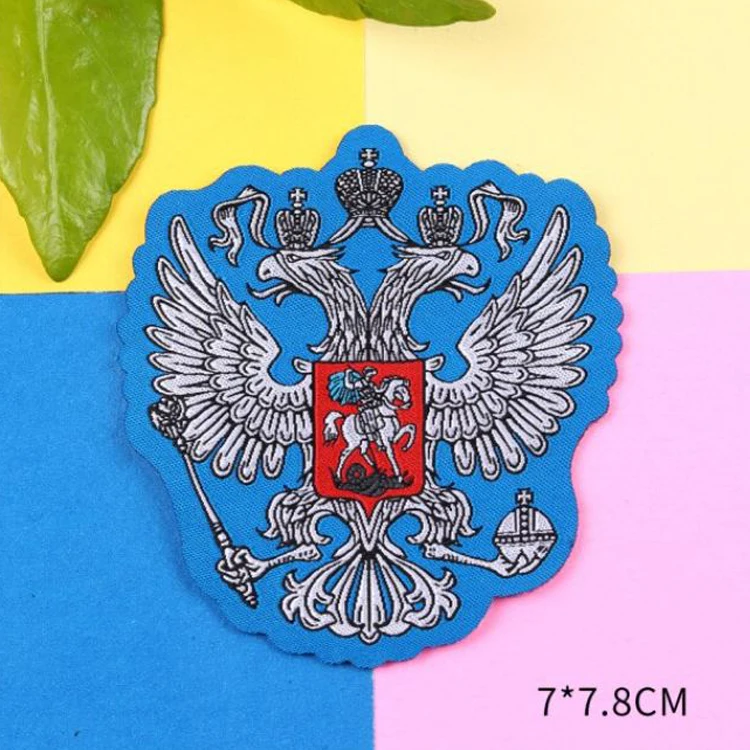 Russia National flag National emblem patches eagle embroidered patches for ironing in thin coat, clothing accessories