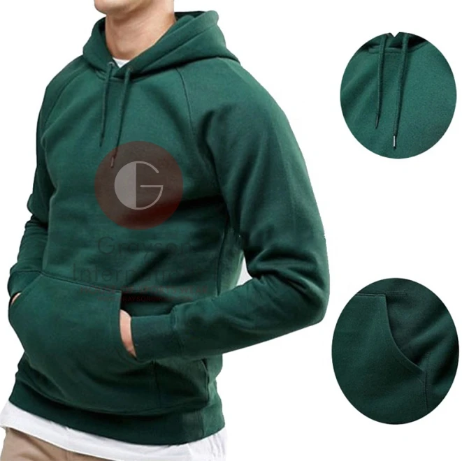 Изготовленный На Заказ 60 хлопок 40 полиэстер хлопковые толстовки с капюшоном зеленого цвета с капюшоном мужские однотонные толстовки Грейсон сгиба листов intl