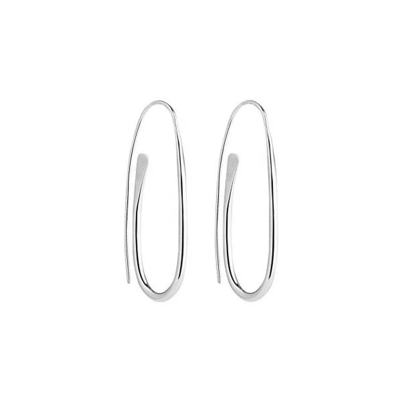 925 Sterling Silver Handmade Unique Open Adjustable Paper Clip Design Earring From Indian Jewelry Supplier Shop Online Now