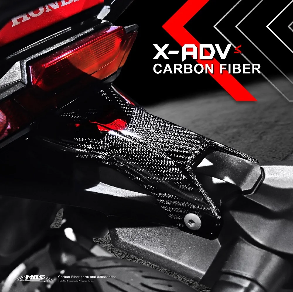 MOS Carbon Fiber Upper License Plate Cover for Honda Motorcycle X-ADV 750 2017 2018 2019 2020