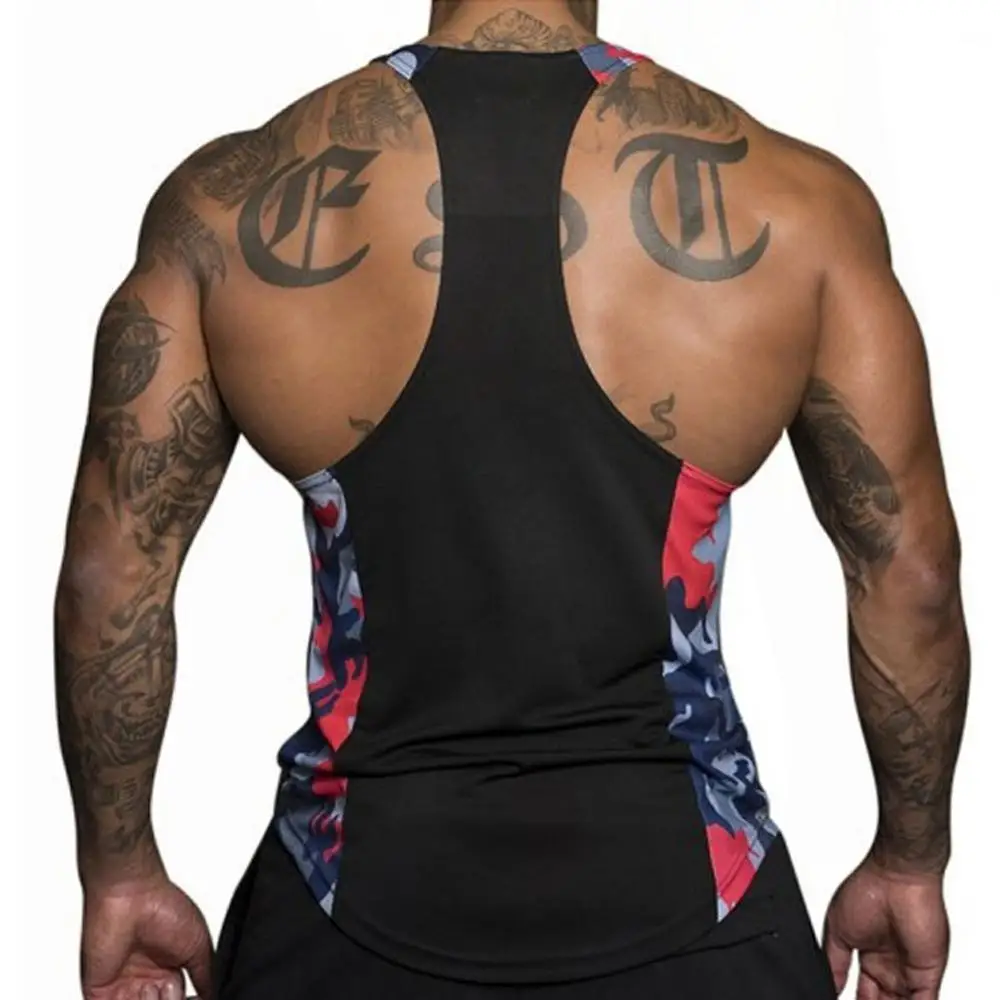 
High Quality Camo Sport Gym Singlet Male Muscle Athletic Running Training Singlet Sleeveless Shirt Quick Dry Tank Top Singlet 