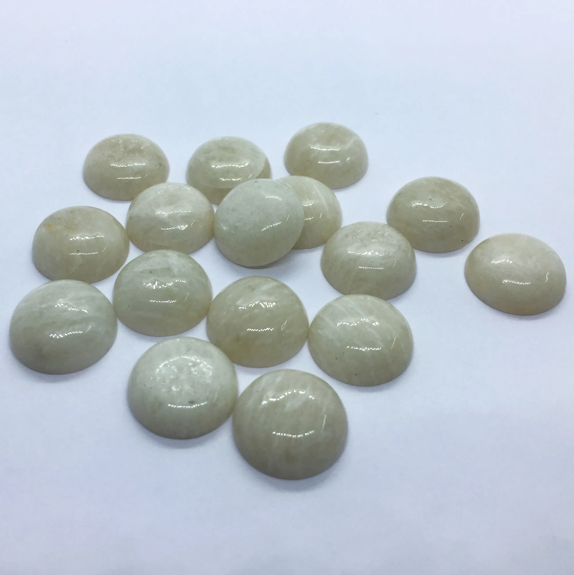 
New Arrival White Feldspar Cabochon Flat Back Stone at Wholesale Natural Stone Cabochon for Jewelry and Bracelet at Bulk Supply 