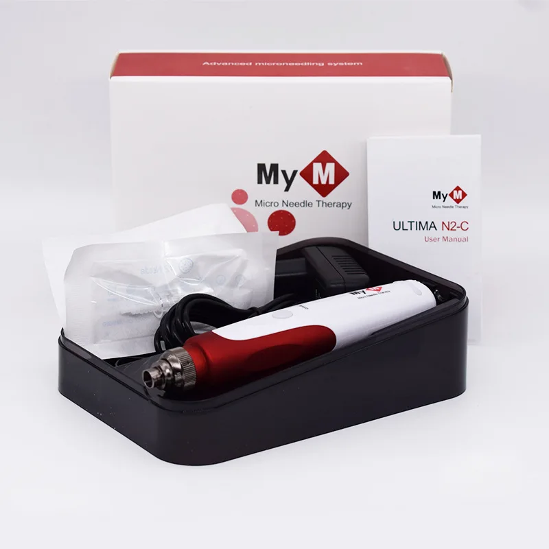  Оптовая продажа электрическая ручка Derma Pen MYM Dr микро иглы ролик для ухода за кожей + 12-контактные картриджи