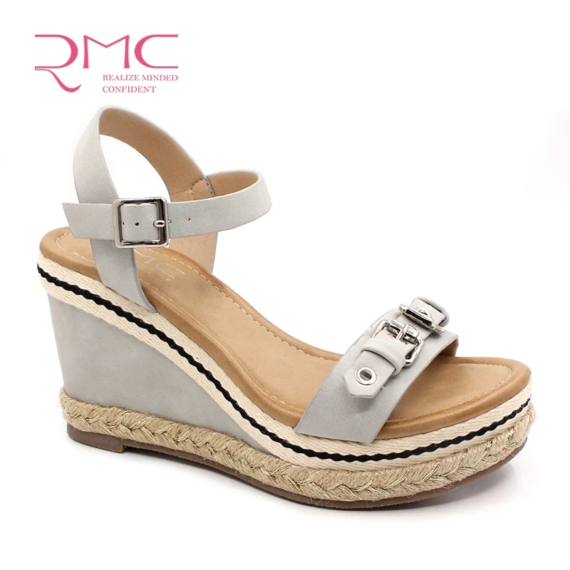 2023 RMC Hot selling PVC wedges ladies sandals women shoes
