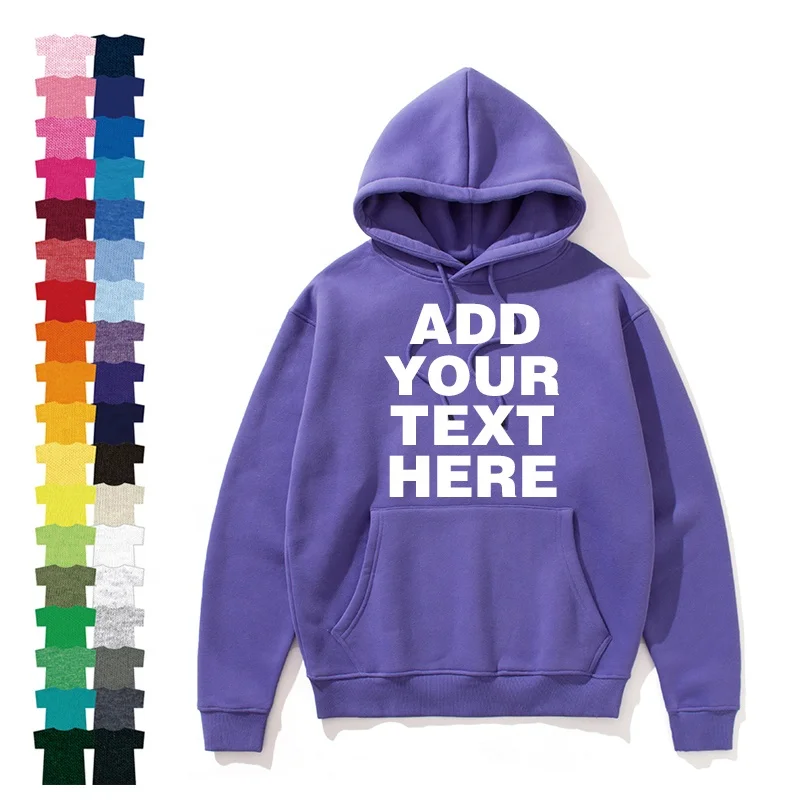 Wholesale 100% Cotton Sweatshirt Custom Printed  Mens Fashion Oversized Pullover Hoodies