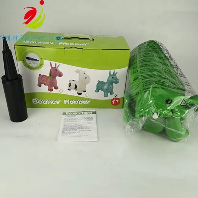 PVC-Plastic Animal Toy Unicorn Hopper Animal Kids Jumping Animal Toys