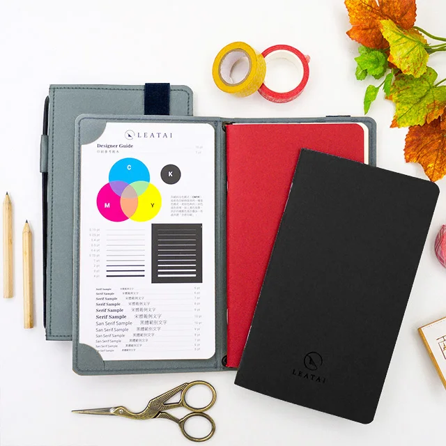 
Gray cover notebook journal with elastic band 