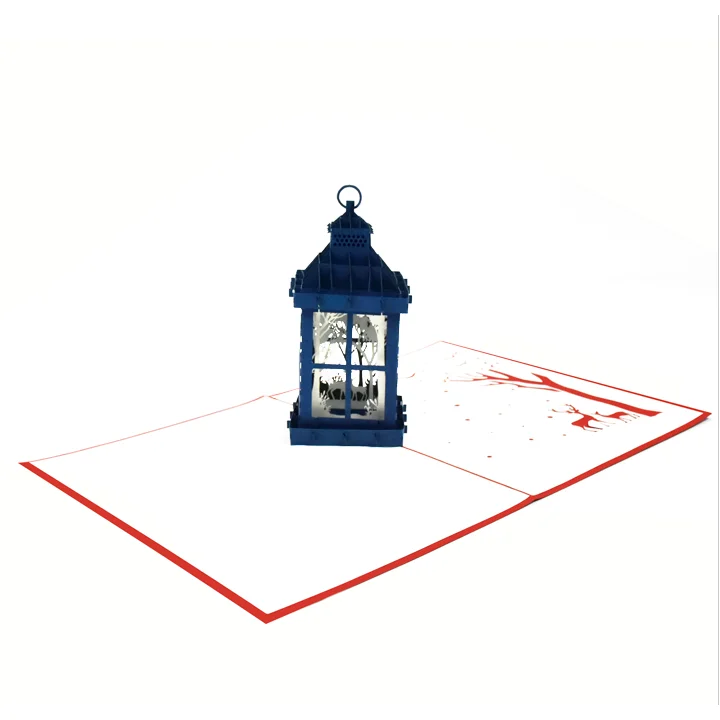 
Magical Christmas Lantern 3D Pop-up Greeting Card Wholesale Vietnam Handmade Gift 