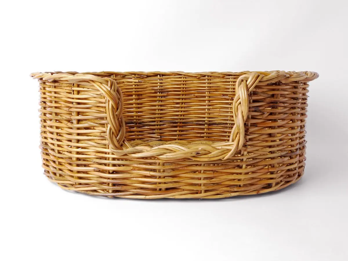 High Quality Pet House Rattan Basket/ Wicker Rattan Dog Cat House Pet Carrier Basket