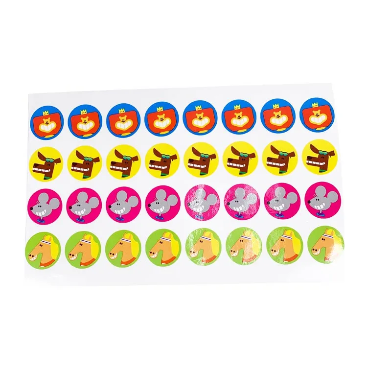 
Customized specification label die cut round sticker 