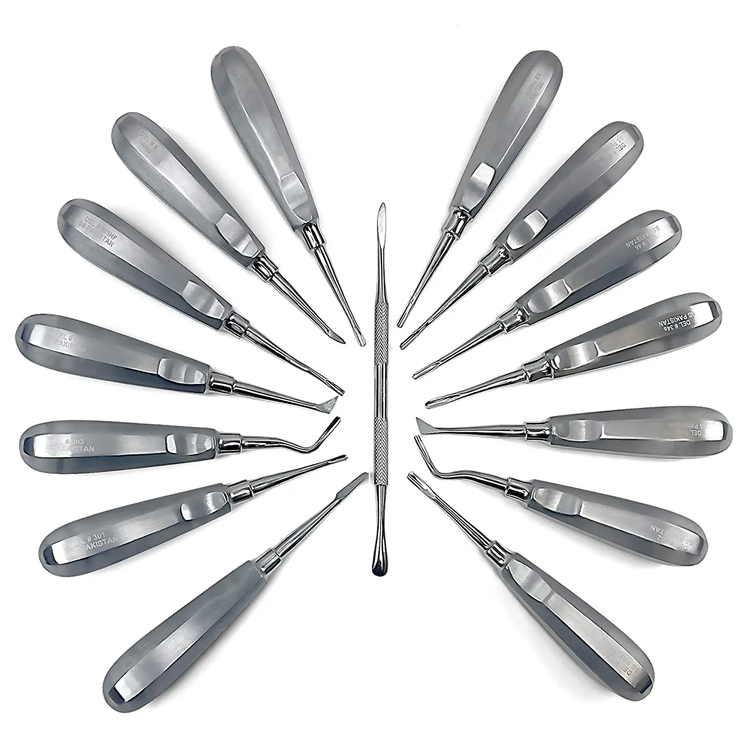 High Quality Set of 15 Pieces Dental Luxating Lift Elevators Tooth Extraction Oral Surgery Implant Instruments