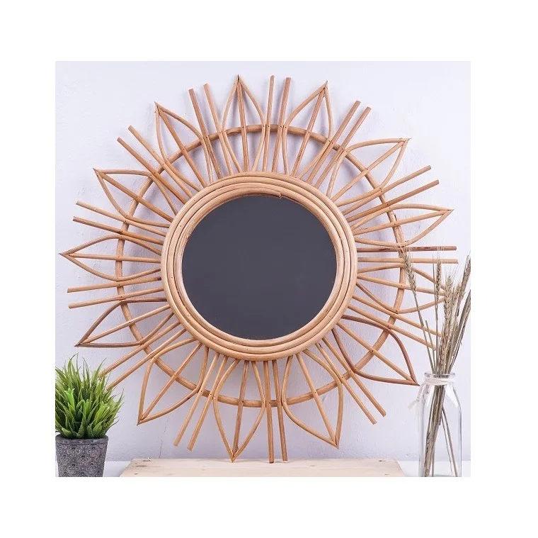 Eco-Friendly Natural Rattan Mirror/ Bamboo Mirror For Home Decoration High Quality Made In Vietnam