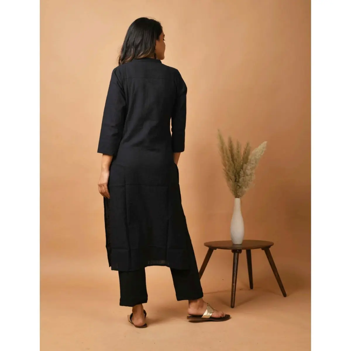 Designer wear Cotton Solid Casual Kurti With Pant Set