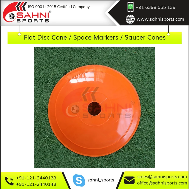 New Innovative Design Soccer Training Flat Disc Cone / Space Markers / Saucer Cones