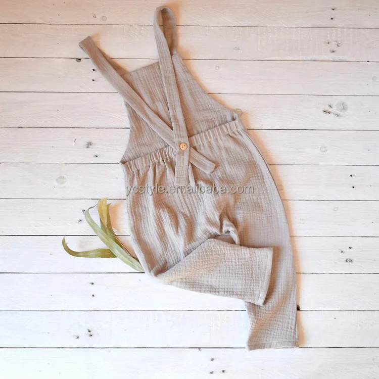  Infant Sleeveless Jumpsuit Blank Summer Toddler Kids One Piece Outfit Spring Baby Girls Muslin