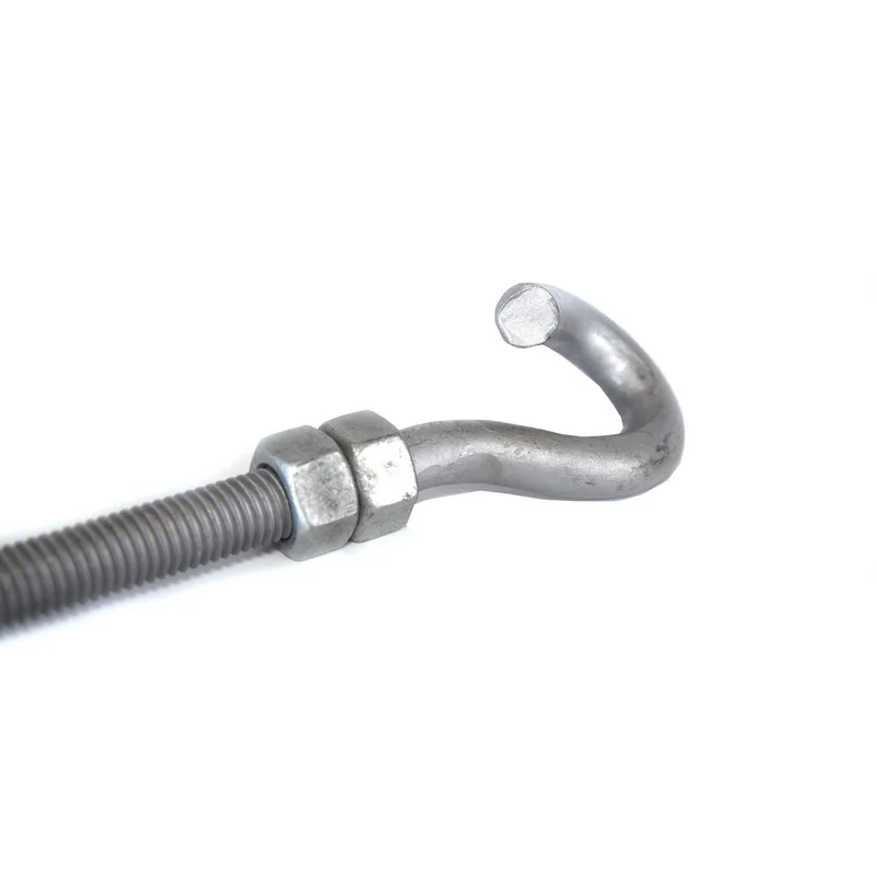 Galvanized Pigtail Bolt Pig Tail Steel Hook Bolts Screw