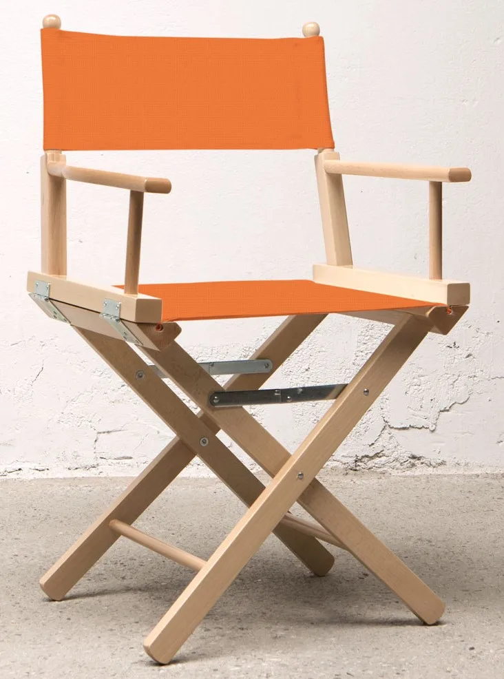 ORANGE FABRIC FOLDING DIRECTOR P CHAIR ITALIAN DESIGN WOODEN FURNITURE OUTDOOR DIRECTOR CHAIR CUSTOMIZED