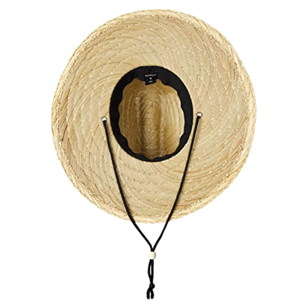 Мужская Соломенная пляжная шляпа Lifeguard с широкими полями из рафии, натуральная