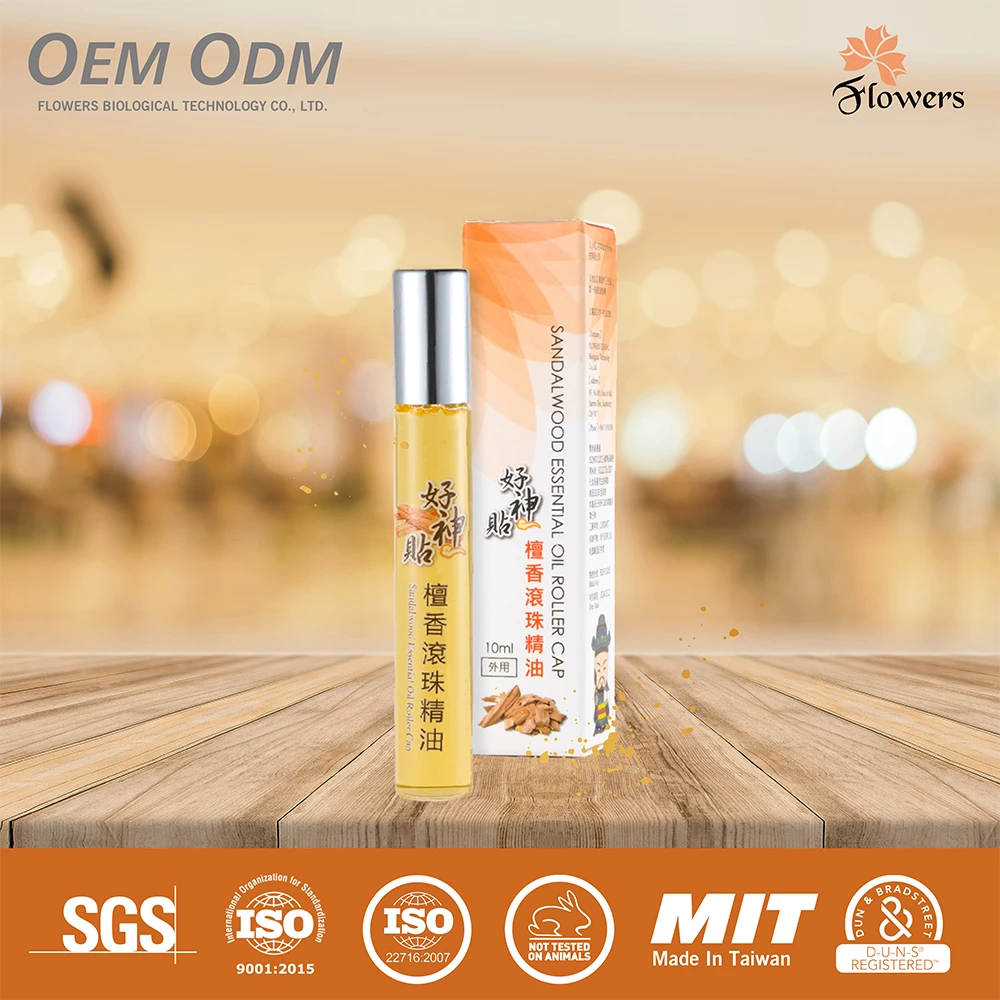 Sandalwood Essential oil roll on bottle for Calm the Nerves