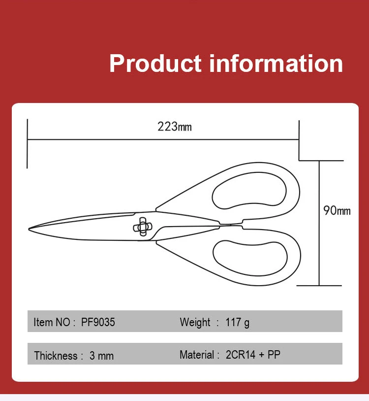 Custom Made Latest High Quality Professional Sharp Blade High quality Multi functional and food safety scissors