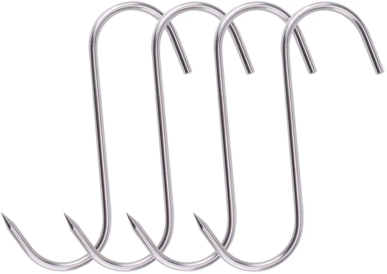 10 Inch 8mm Thick Stainless Steel  Meat S Hooks