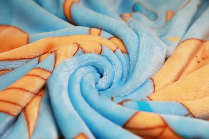 
Cute Cozy Sky Blue Double Layer Bear Printing Flannel Baby Kids Blanket 