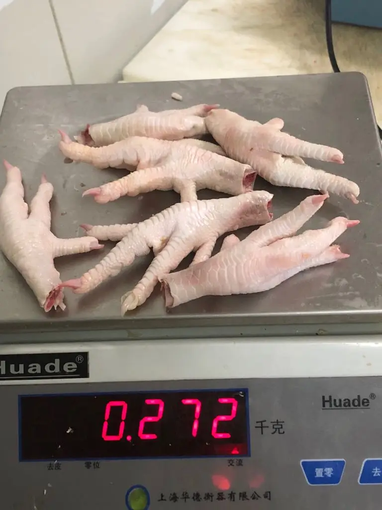 Бразильские Халяльные замороженные куриные лапы упакованы в 5 кг X 4 коробке с номером