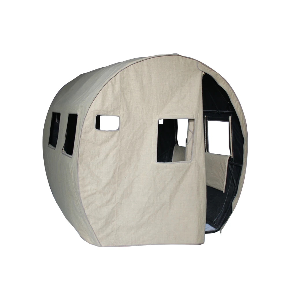 Waterproof Pop Up Folding Portable Burlap Bale 360 Degree Hunting Tent Camo Outdoor Deer Hunting Blind For Sale