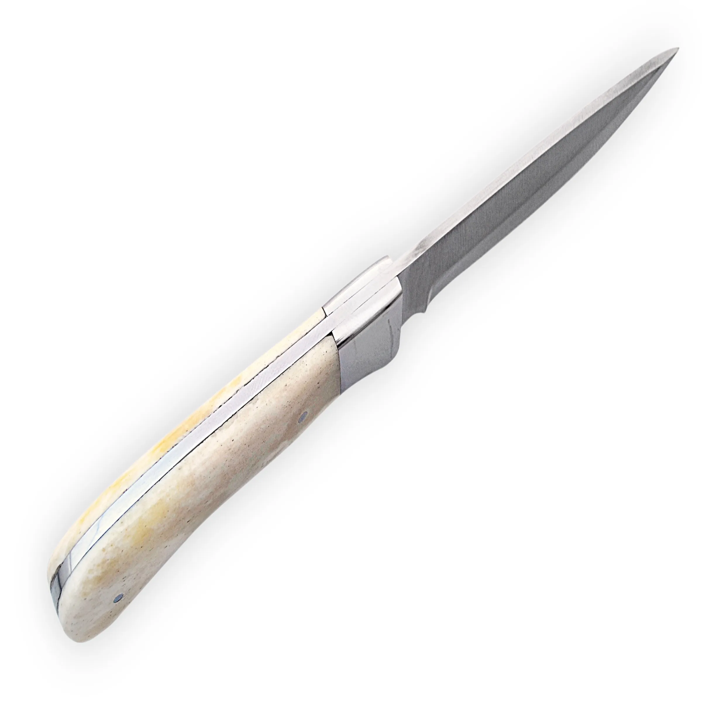 Охотничий нож ручной работы 420 J2 из нержавеющей стали с ручкой в виде Верблюжьей Кости 8 дюймов и болтами кожаным футляром