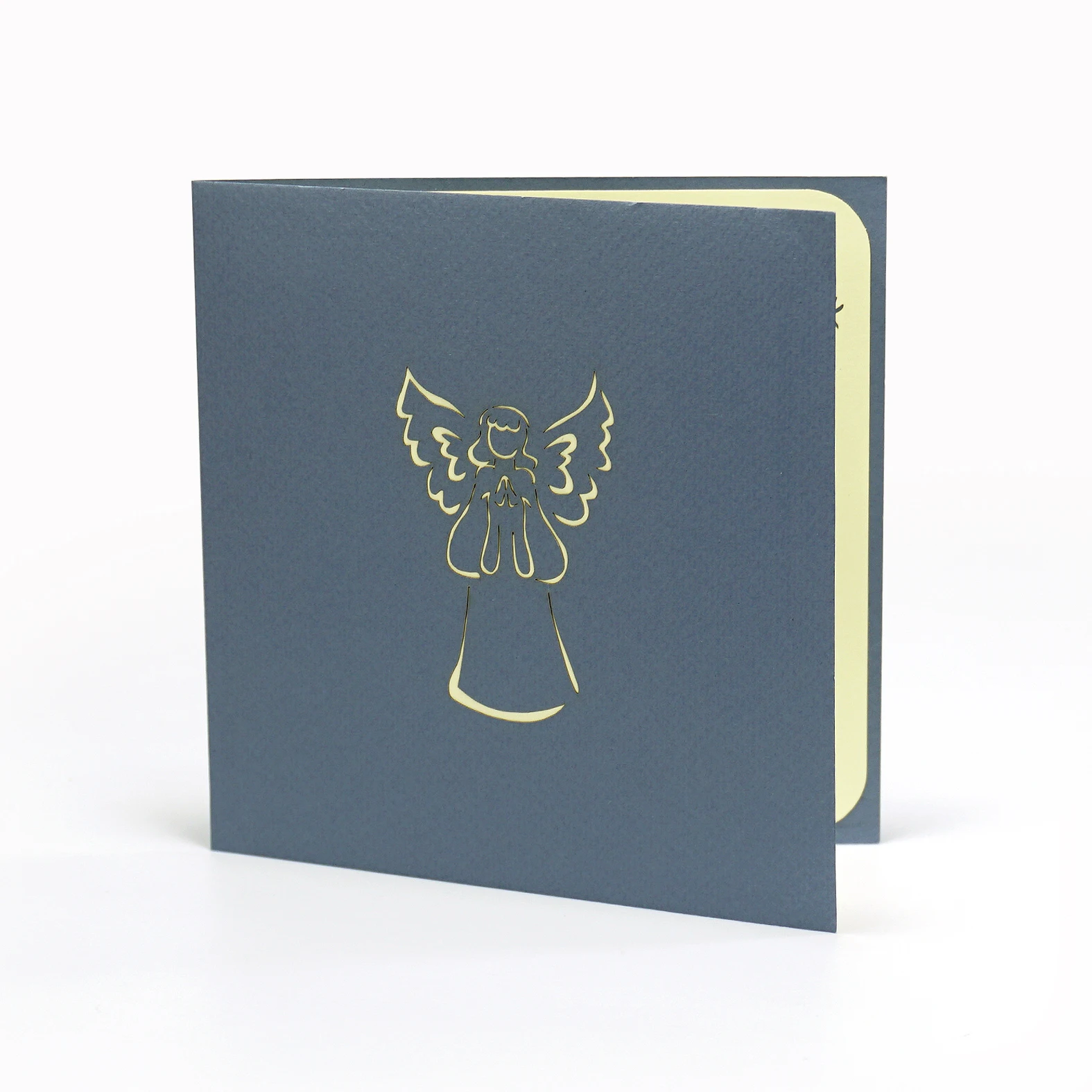 Good Price Vietnam Manufacturer Round Circle With White Fairy Christmas Greeting Cards Handmade Wholesale