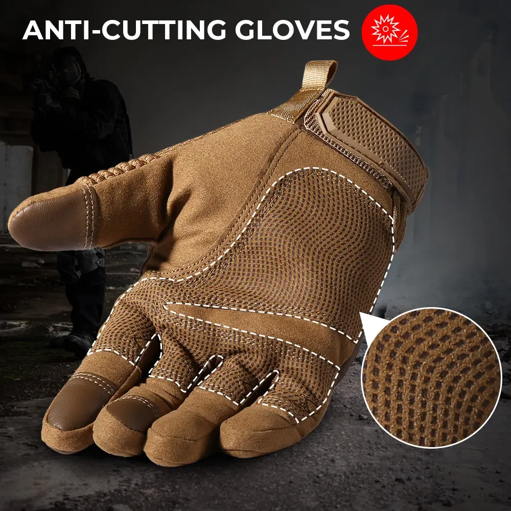 Custom Logo Unisex Hard-Protect Full Finger Gym Sports Motorcycle Glove Cycling Racing Gloves