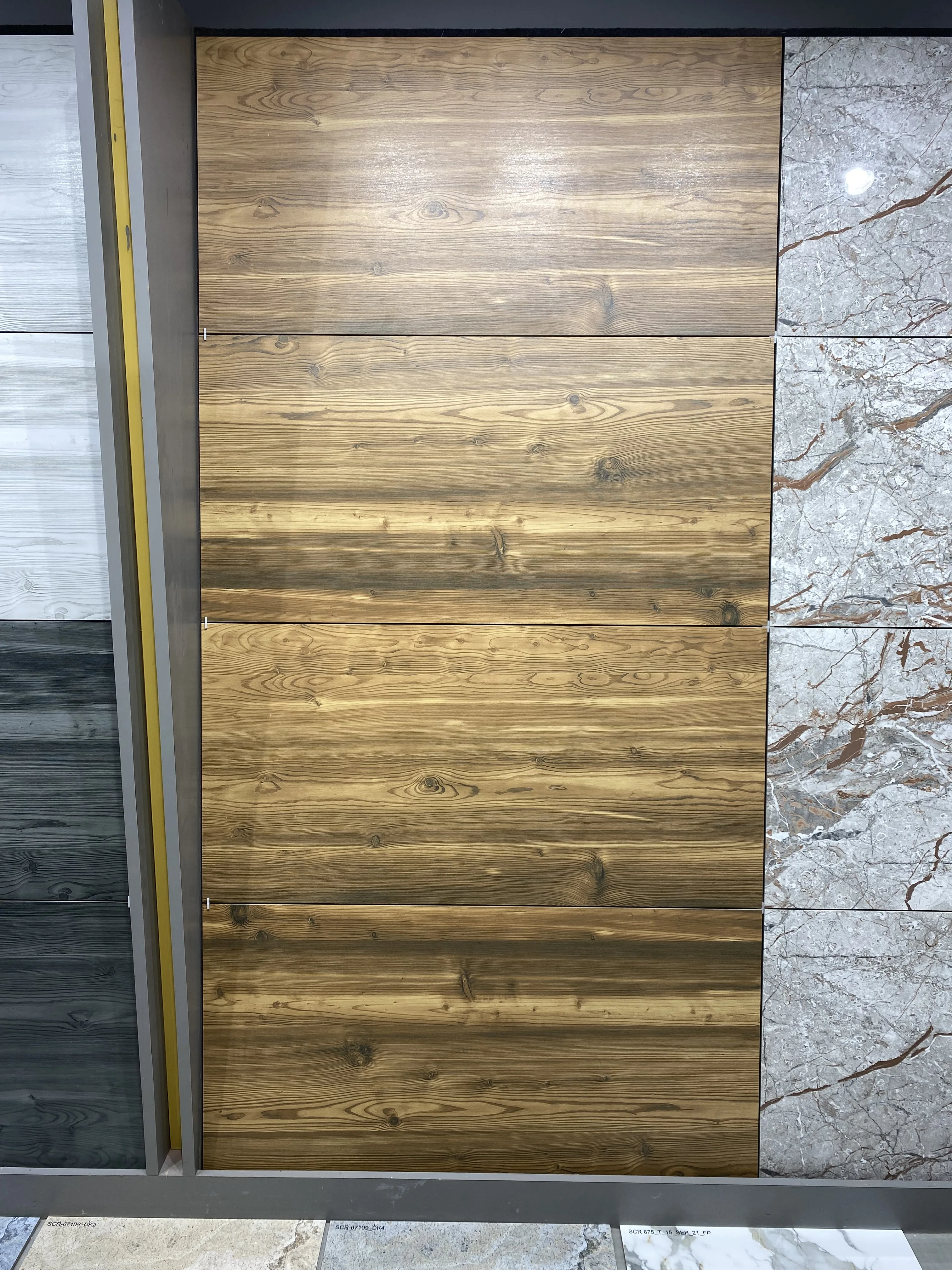 Глянцевая фарфоровая напольная плитка из натурального дерева для спальни и вилл керамическая деревянная