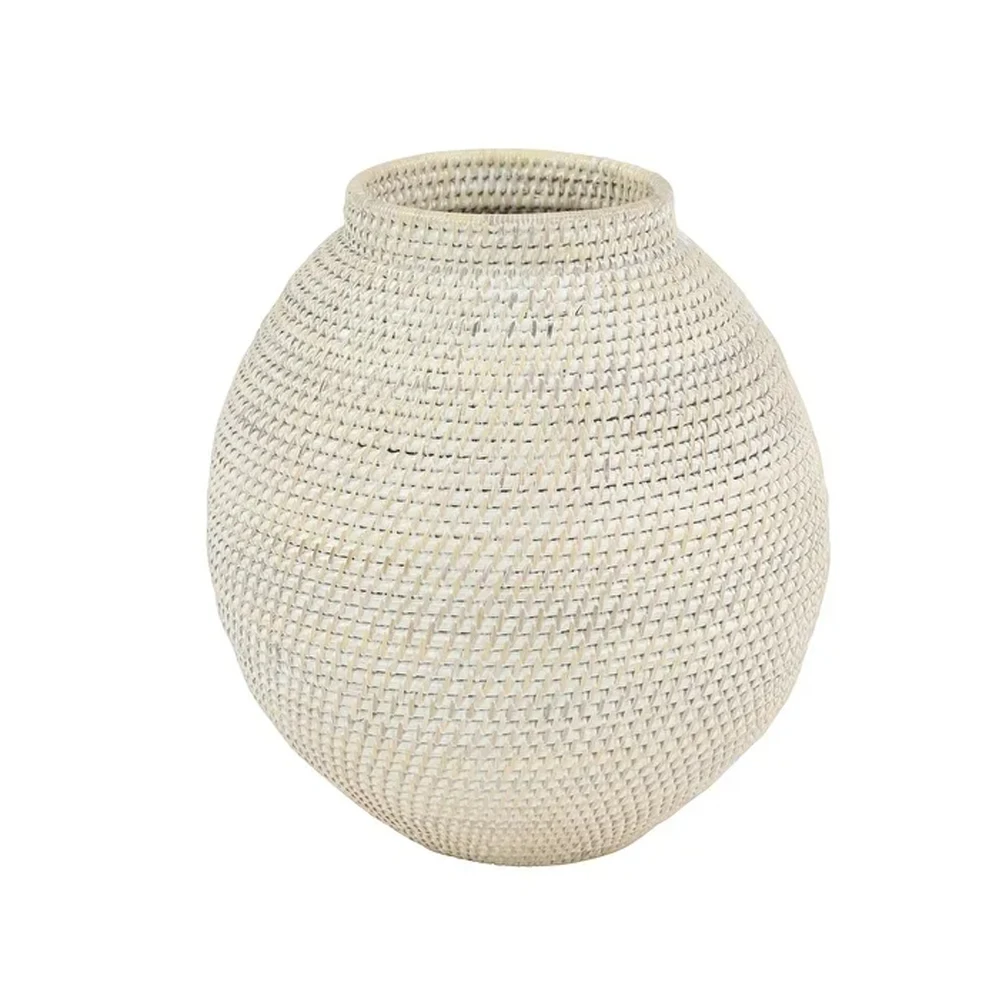 Made in Vietnam Rattan Plant Pot Vase Dried Flower