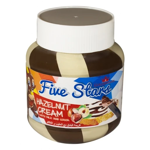 Пятизвездочный турецкий лещинный молочный шоколад в стеклянной банке 350 г