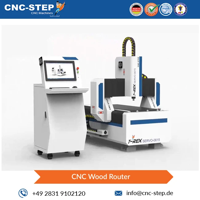 2250x1440x2050 мм высокожесткие сервомоторы T-Rex Servo-0615 CNC деревообрабатывающий станок