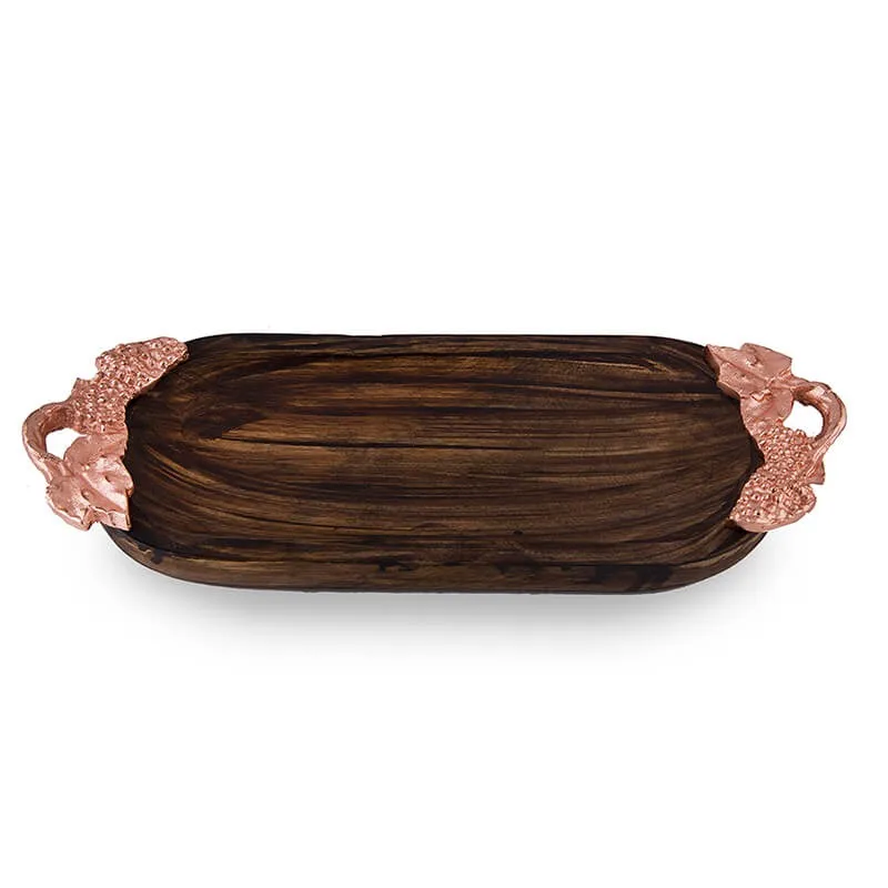 Exclusive wooden serving tray cheap and best hand carved trays platter for home hotel wedding decor