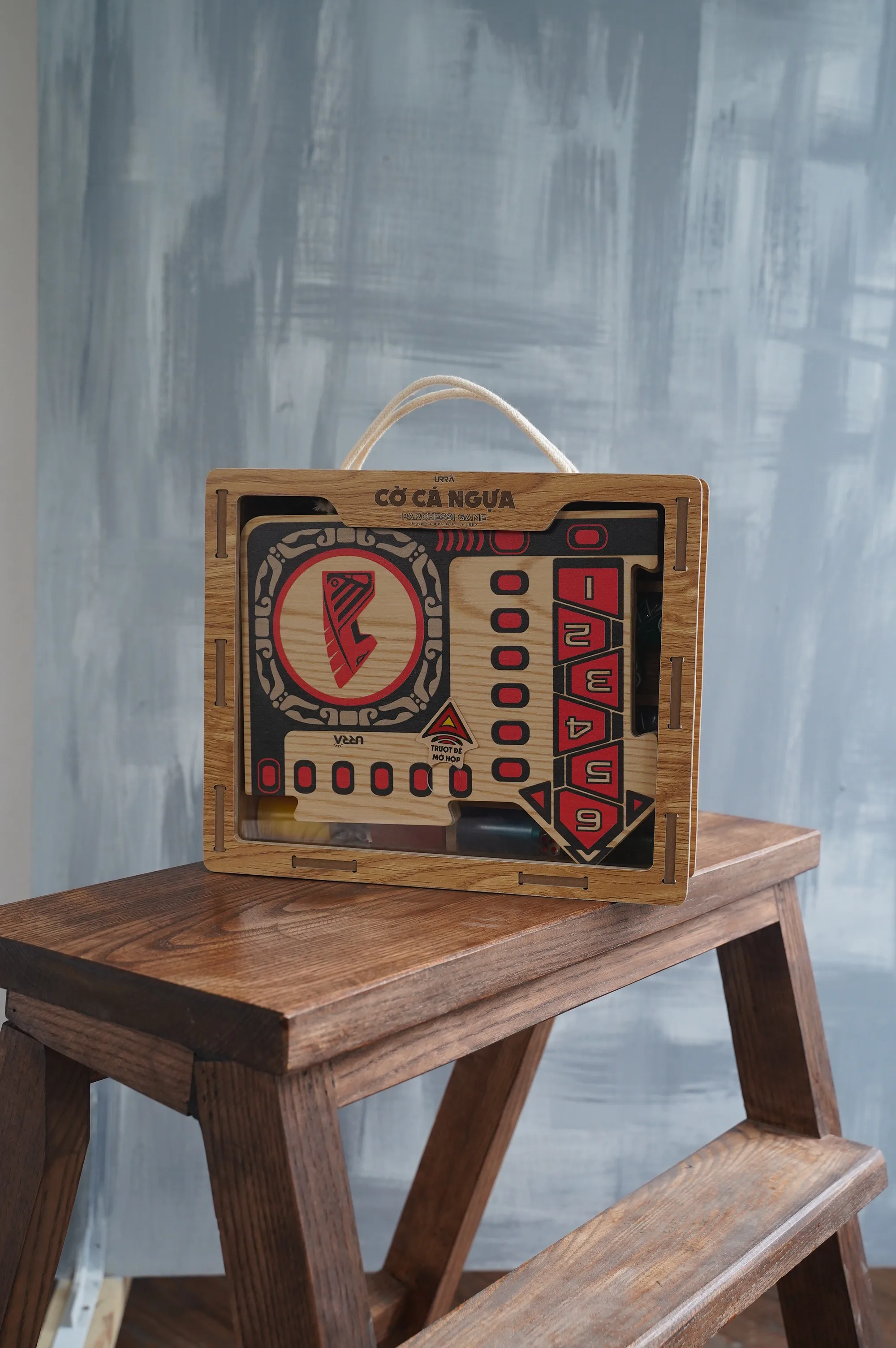  Лидер продаж на Amazon квадратная деревянная настольная игра «Людо» для двух игроков