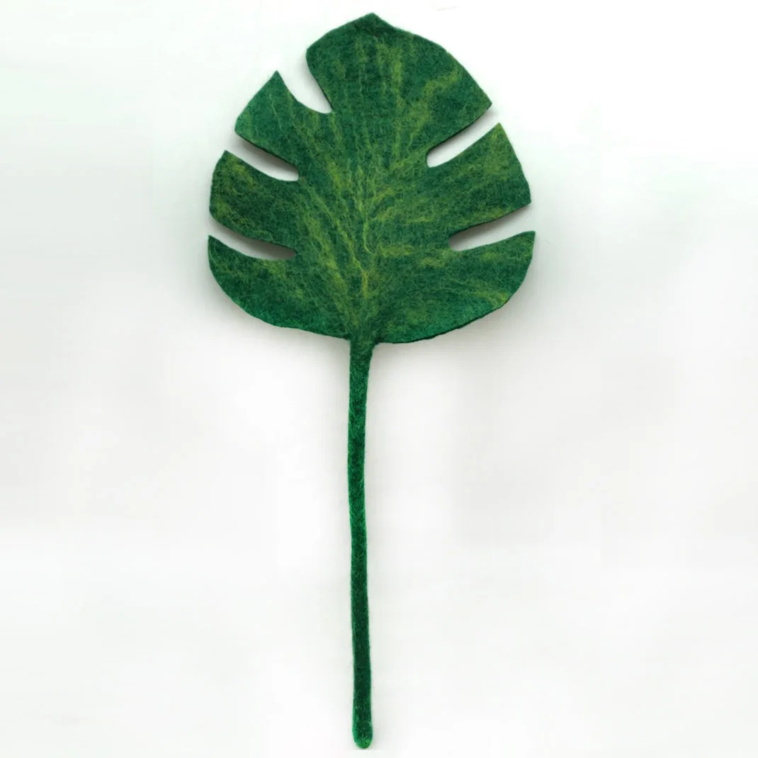 Wool Felt artificial flowers leaf perfect craft for Home decor, Festive Decorations, and wedding centerpieces hand-made in Nepal