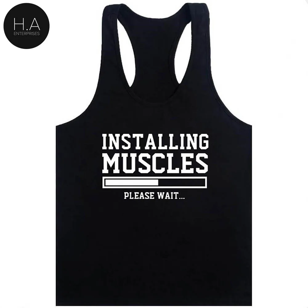 2021 fashion Summer Print Cotton Bodybuilding Fitness Stringer Men Tank Top gyms Gorilla Wear Vest Undershirt Tank Tops