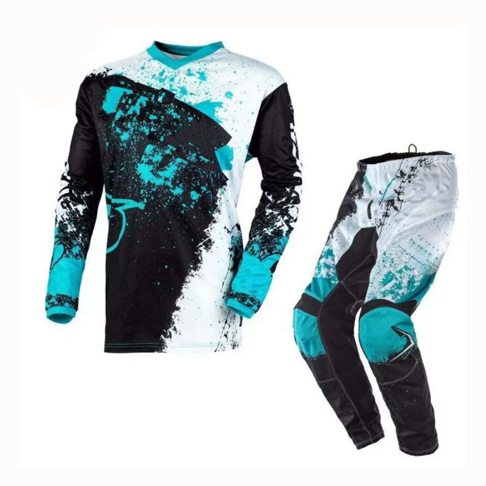 Custom Logo Motocross Jersey and Pants Breathable Motorcycle Racing Wear Mx Gear Dirt Bike Set Motorcycle Suit Uniforms