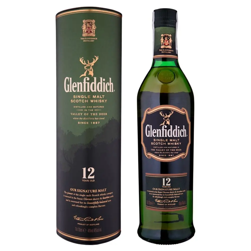 Виски Glenfiddich 12 лет 0,70 Litros 40% (R) + Estuche 0,70 Л.