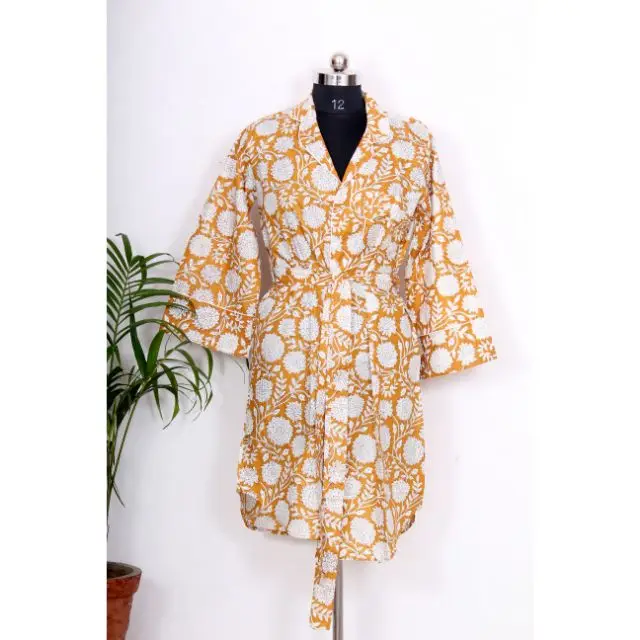 Wedding and Party Wear Floral Shirt Dress Women Ethnic Luxury Shirt Indian Cotton Long Shirt Dress Women Wrap Sleeve