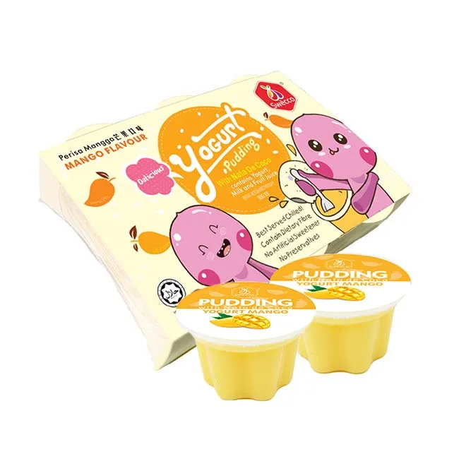 New Product Yogurt Cup Pudding Tropical Mango Flavored with Nata De Coco Instant [80g x 6
