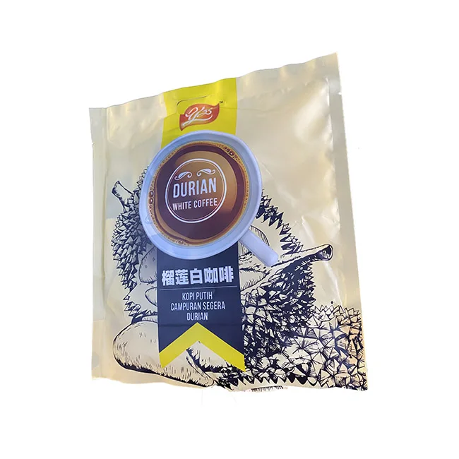 Aromatic Rich Durian White Coffee Instant Coffee Sachets Premix Coffee Powder Creamy Texture Manufactured In Malaysia