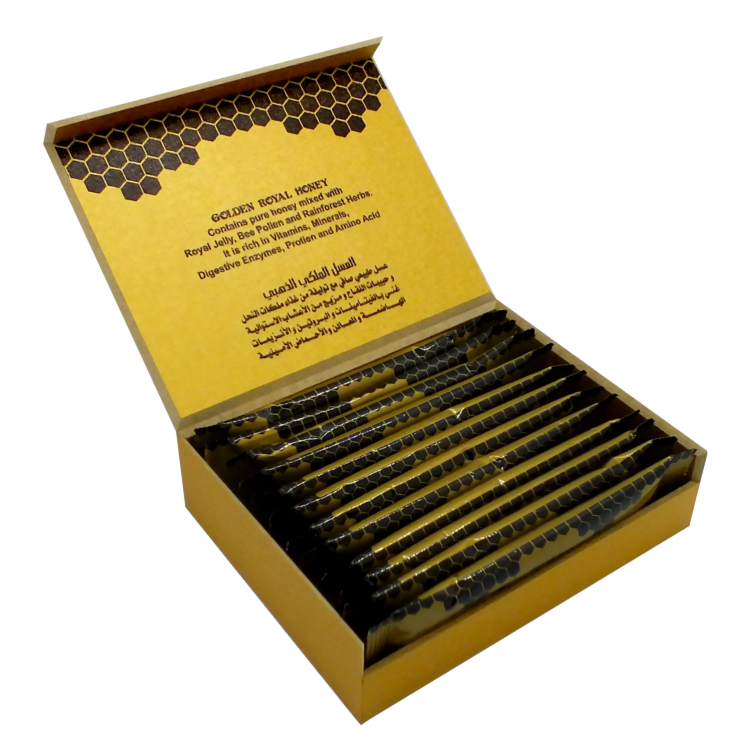 Low Price Pure Honey 12 Sachets In a Box Can Makes You Stronger and Last Longer Take One Sachet Every 2 Days As Needed