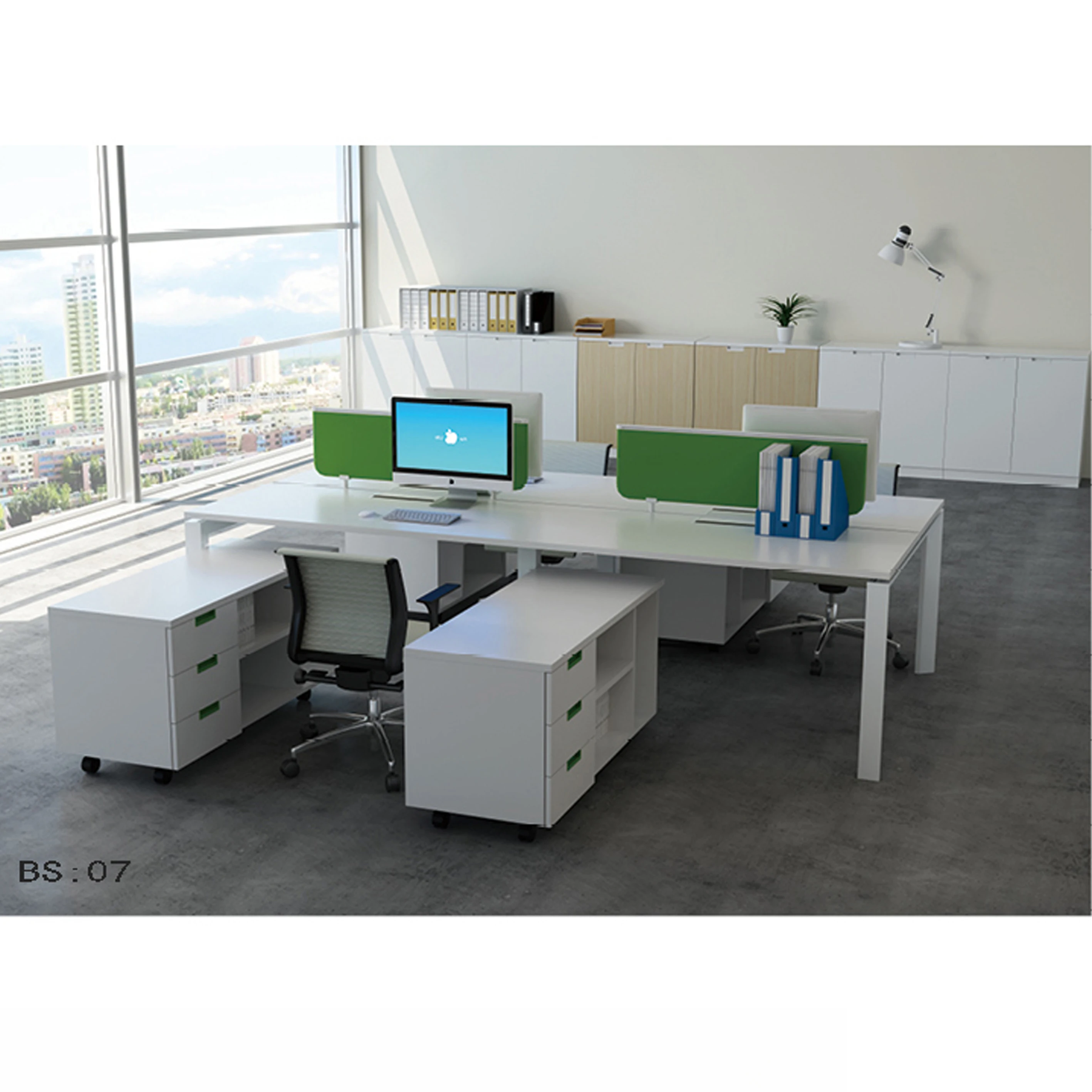 2024 модульная кабинка 4 / 6 8 мест современный Рабочий стол офисный