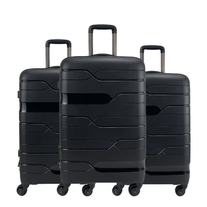 
New Arrival Rolling Luggage Set 3 PCS Easy Carry Trolley Bag Unbreakable Traveling PP Suitcase Set 