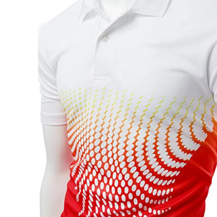 Wholesale 2022 Digital sublimation printing quick dry activewear new design man sport polo t shirts high quality customized